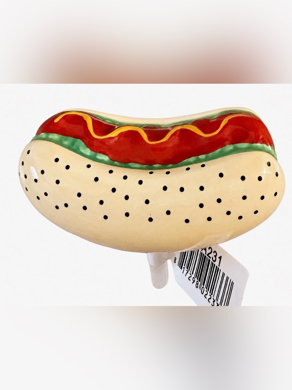 Nora Fleming Chicago Dog Mini A231 Hot Dog Ceramic Accessory NWT
